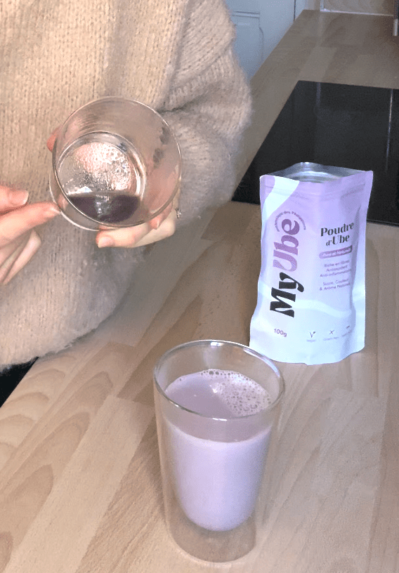 Pourquoi y a-t-il un dépôt au fond du verre quand on prépare un Ube Latte ? - MyUbe