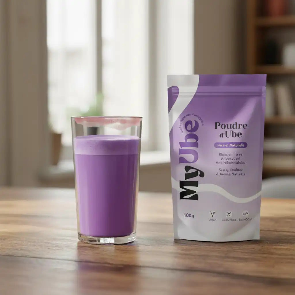 Photo d'un latte à l'Ube MyUbe partagée par une cliente dans son avis positif