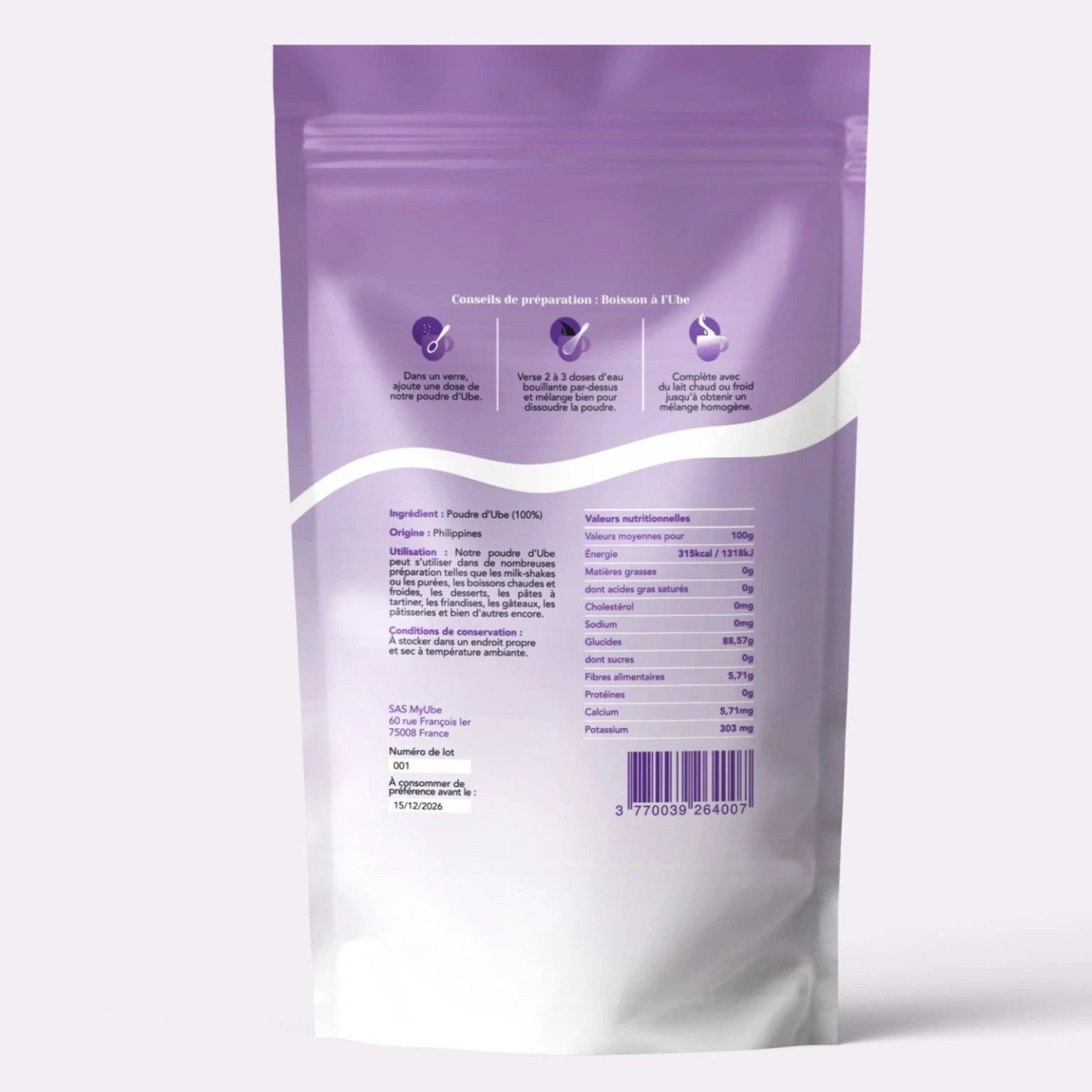 Poudre d'Ube 100% pure et naturelle des Philippines - MyUbe